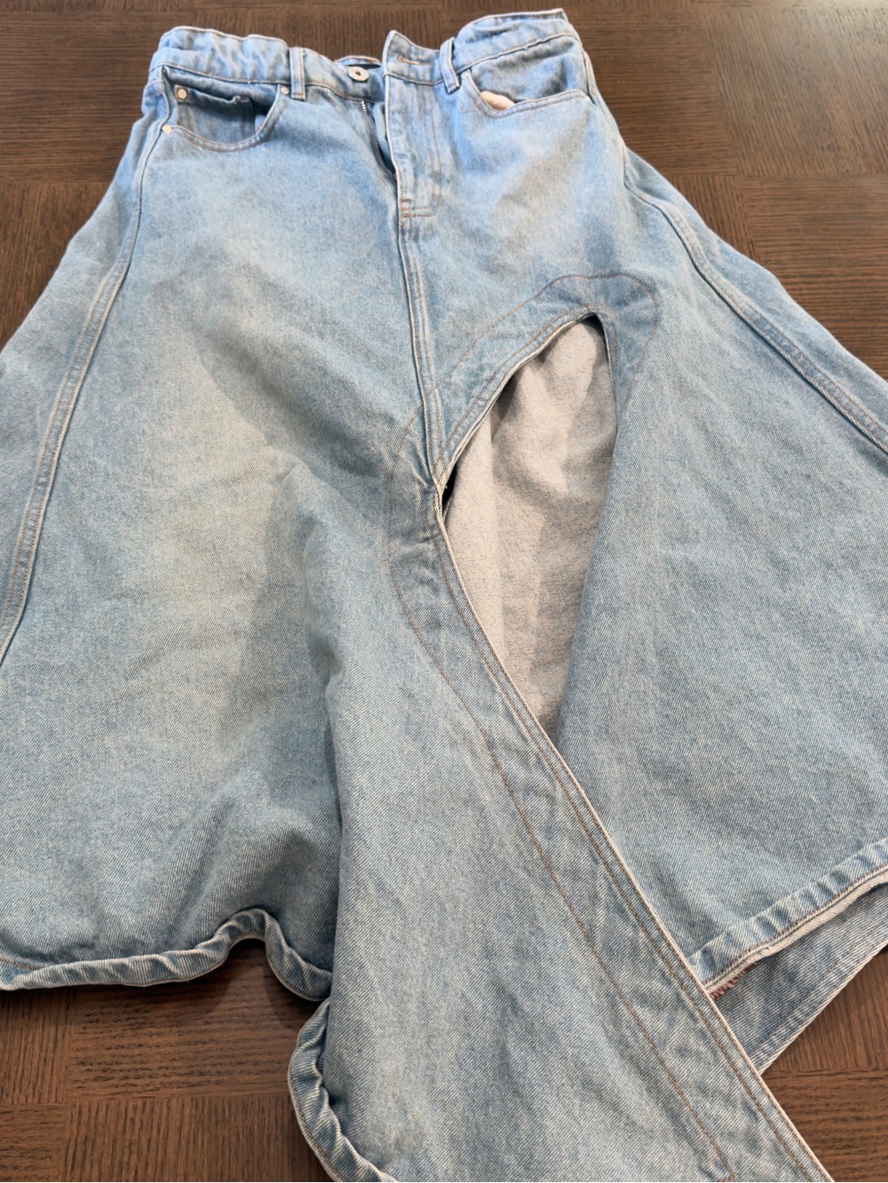 Y/PROJECT
Blue Cutout Denim Midi Skirt us26 - Picture 7 of 13